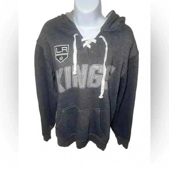 NHL LA Kings Hockey Pullover Hoodie Grey Men’s Size Small - Picture 1 of 5